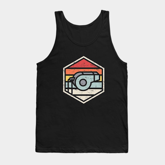 Retro Badge Whistle Tank Top by rojakdesigns